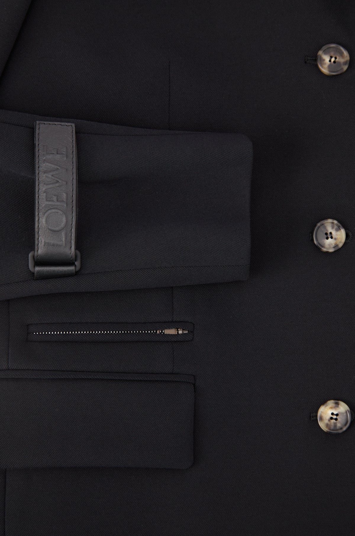 Veste en laine mélangée stretch - Noir