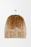 Veste en peau lainée - Camel