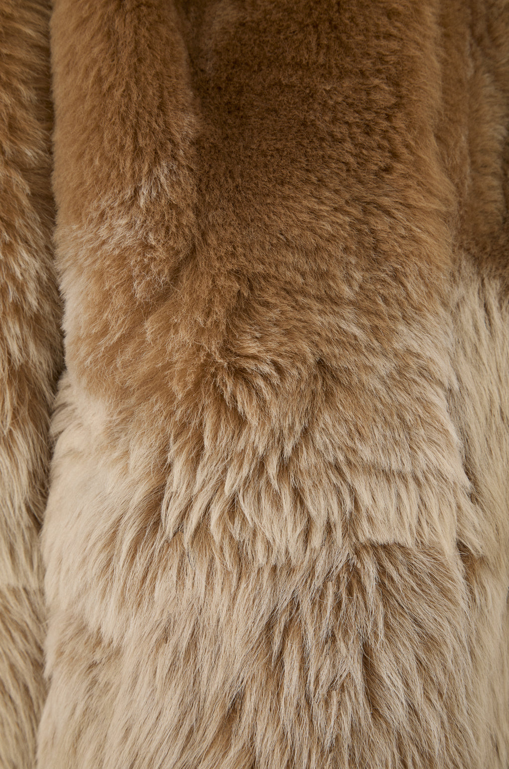 Veste en peau lainée - Camel