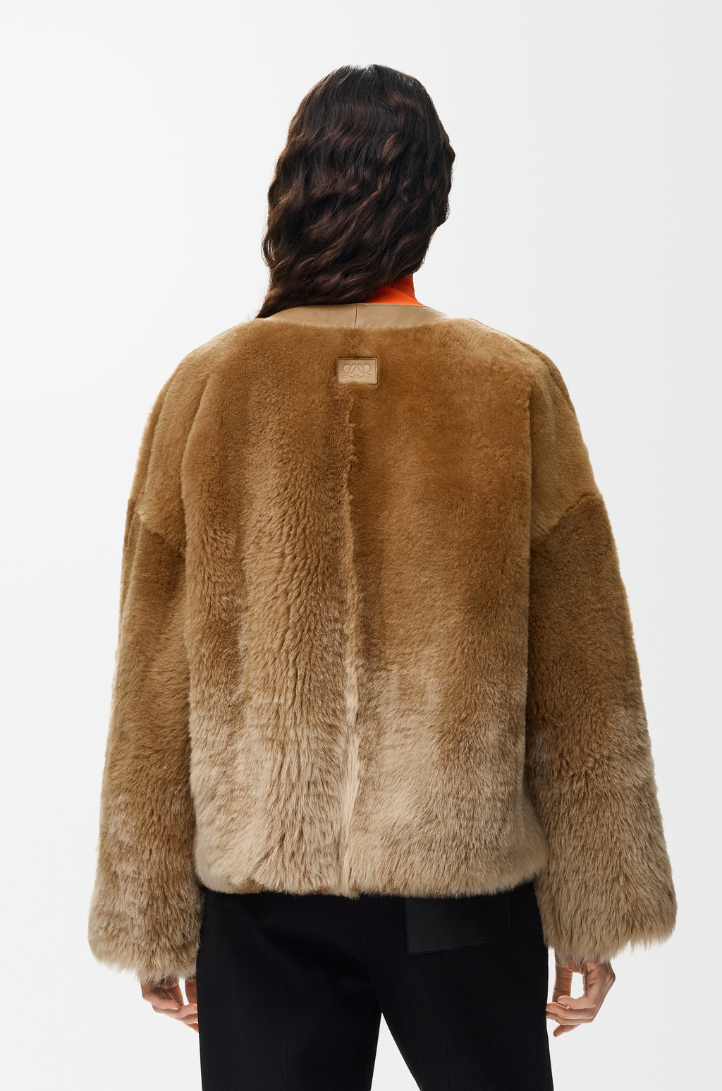 Cardigan en peau lainée - Camel