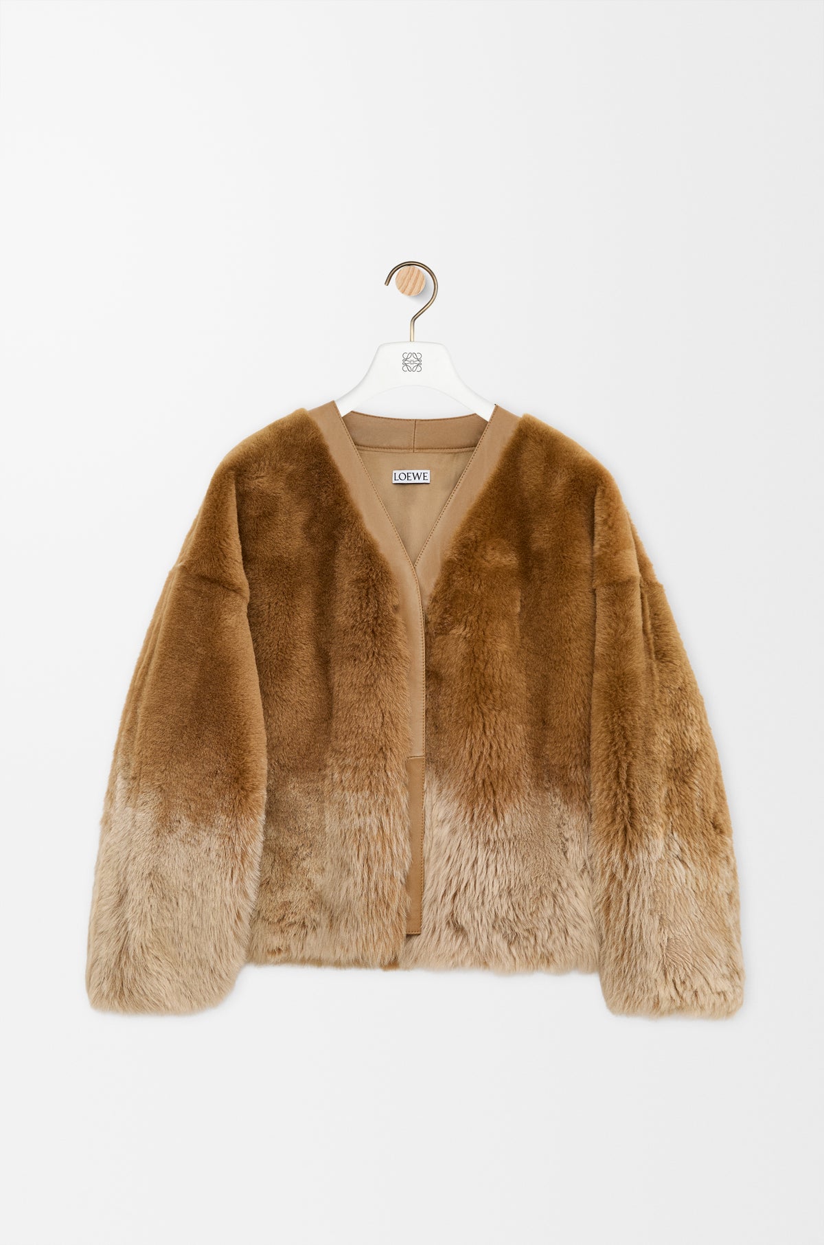 Cardigan en peau lainée - Camel