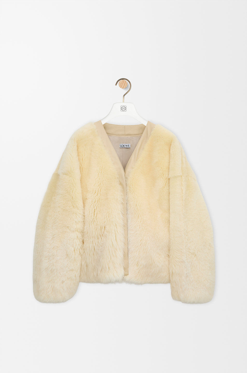 Cardigan en peau lainée - Jaune clair