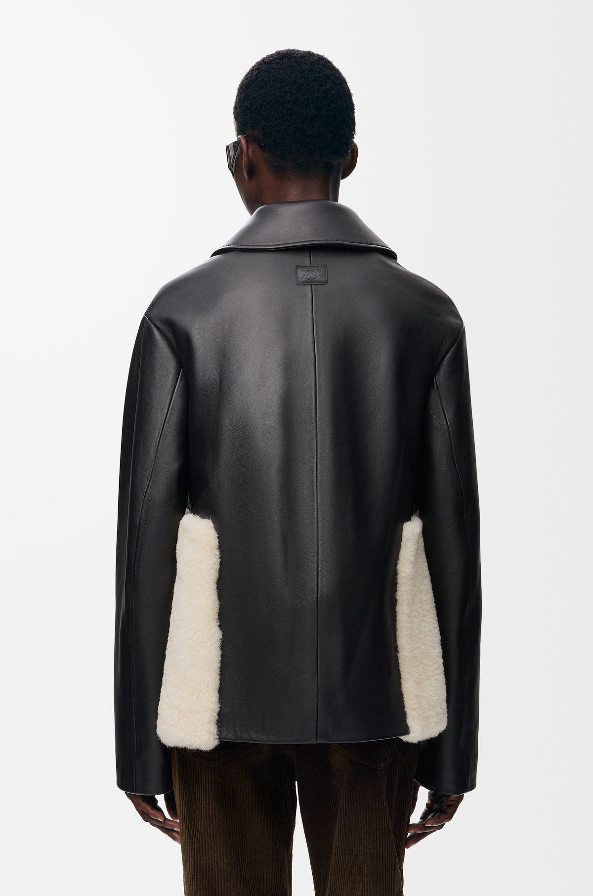 Veste en cuir d'agneau nappa - Noir - vue 4