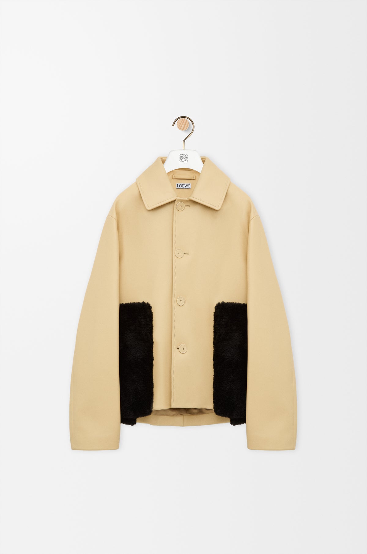 Veste en cuir d'agneau nappa - Jaune Clair - vue 1