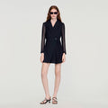 Robe portefeuille - Noir