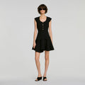 Robe courte boutonnée - Noir
