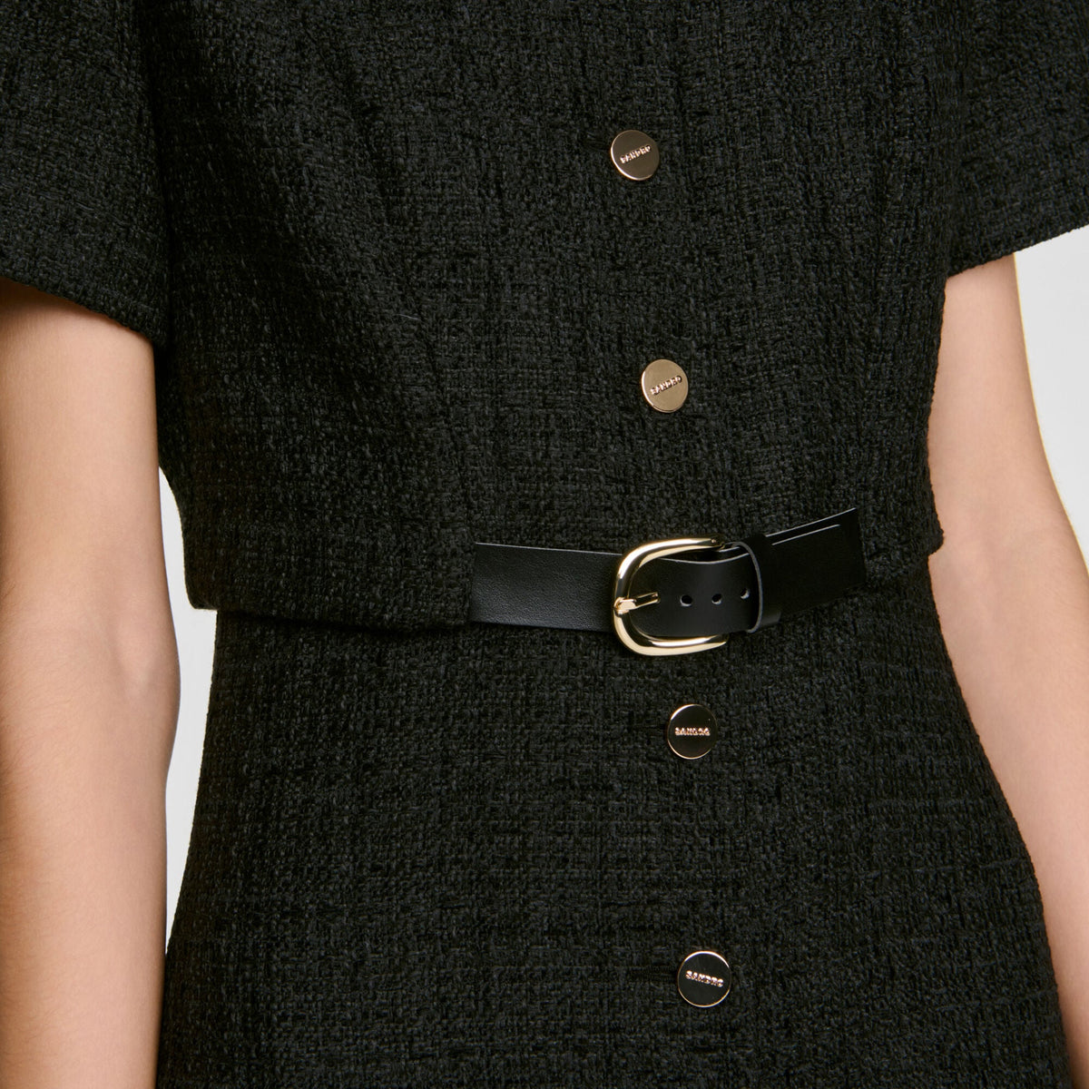 Robe en tweed 2 en 1 - Noir