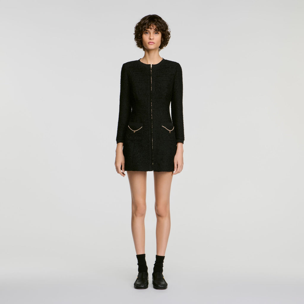 Robe courte chaîne métallique - Noir