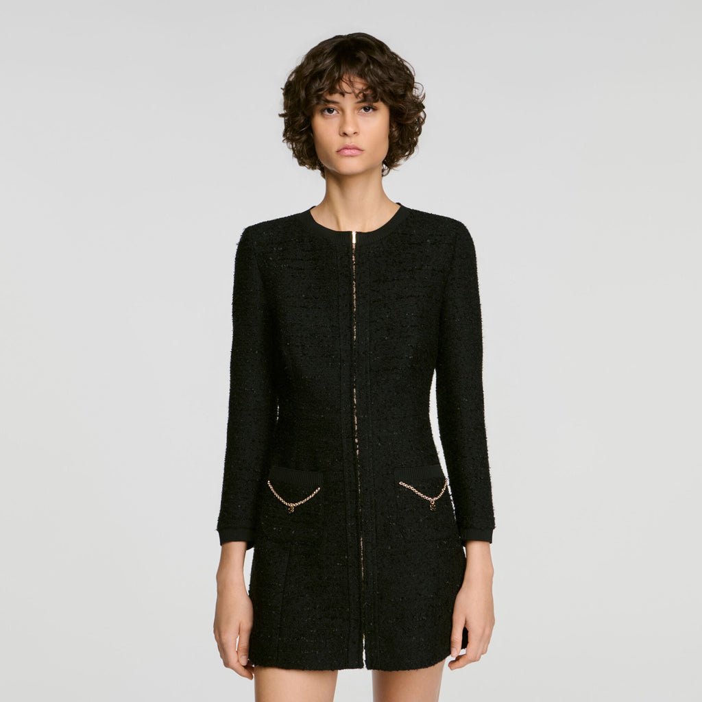 Robe courte chaîne métallique - Noir