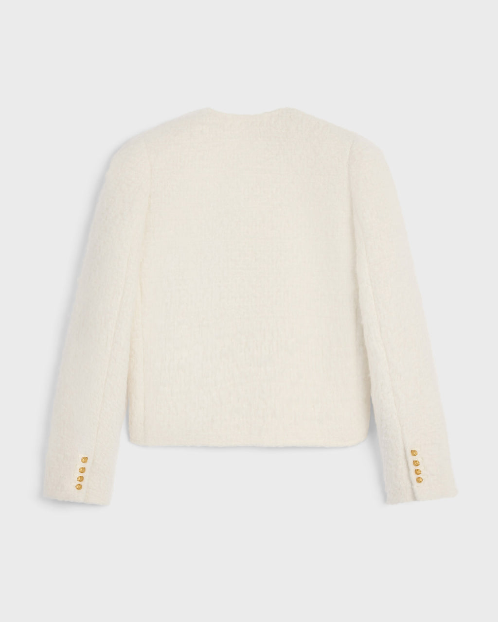 Veste icône natté cachemire laine - Blanc