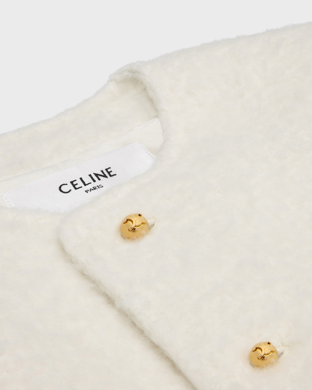 Veste icône natté cachemire laine - Blanc