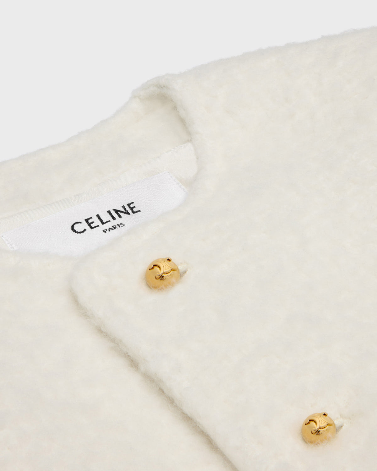 Veste icône natté cachemire laine - Blanc