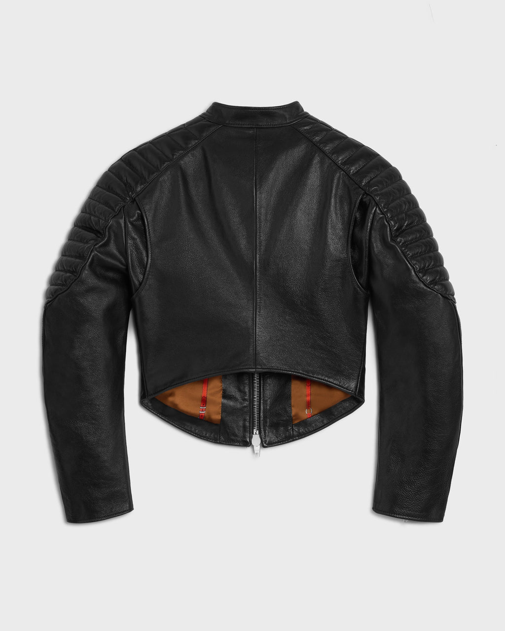 Veste racer cuir de veau - Noir