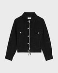 Veste trucker velours côtelé - Noir délavé