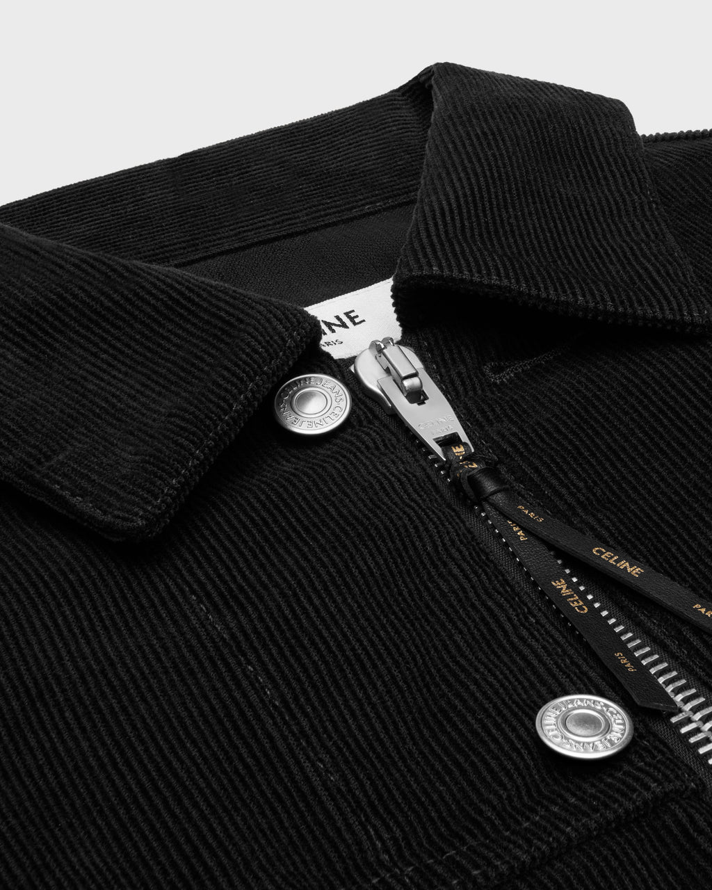 Veste trucker velours côtelé - Noir délavé