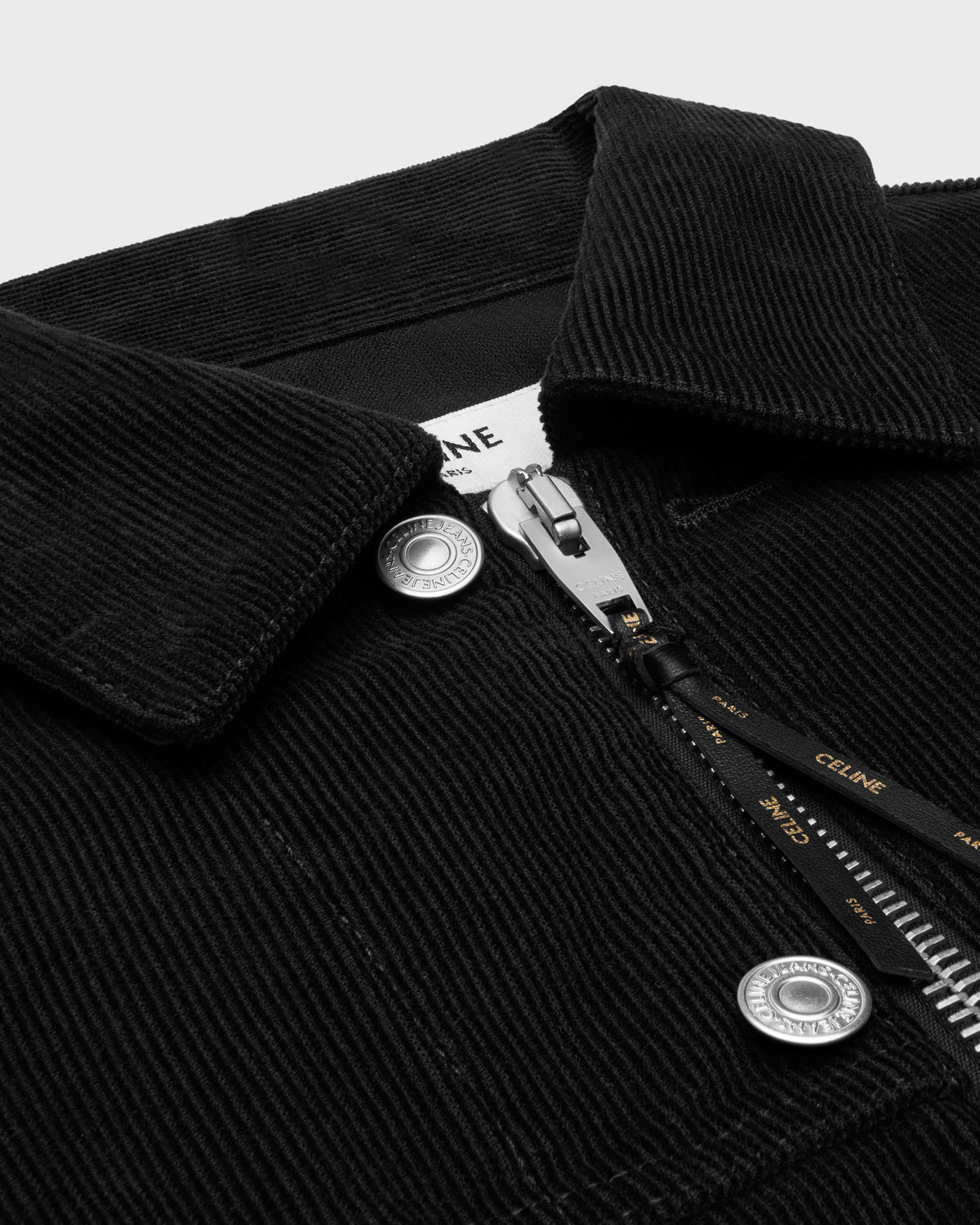 Veste trucker velours côtelé - Noir délavé