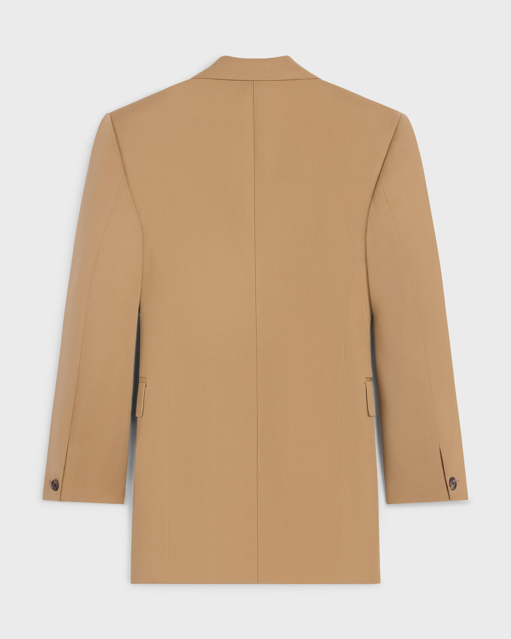 Veste colonne laine diagonale - Caramel