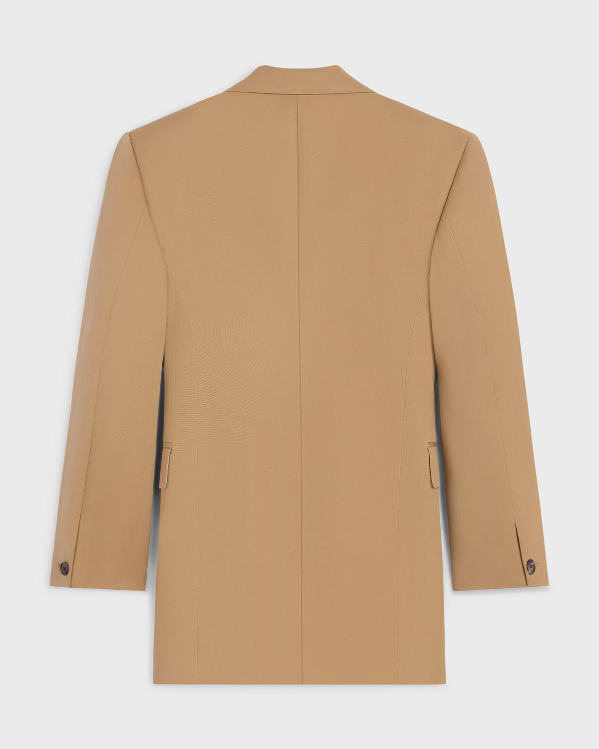 Veste colonne laine diagonale - Caramel