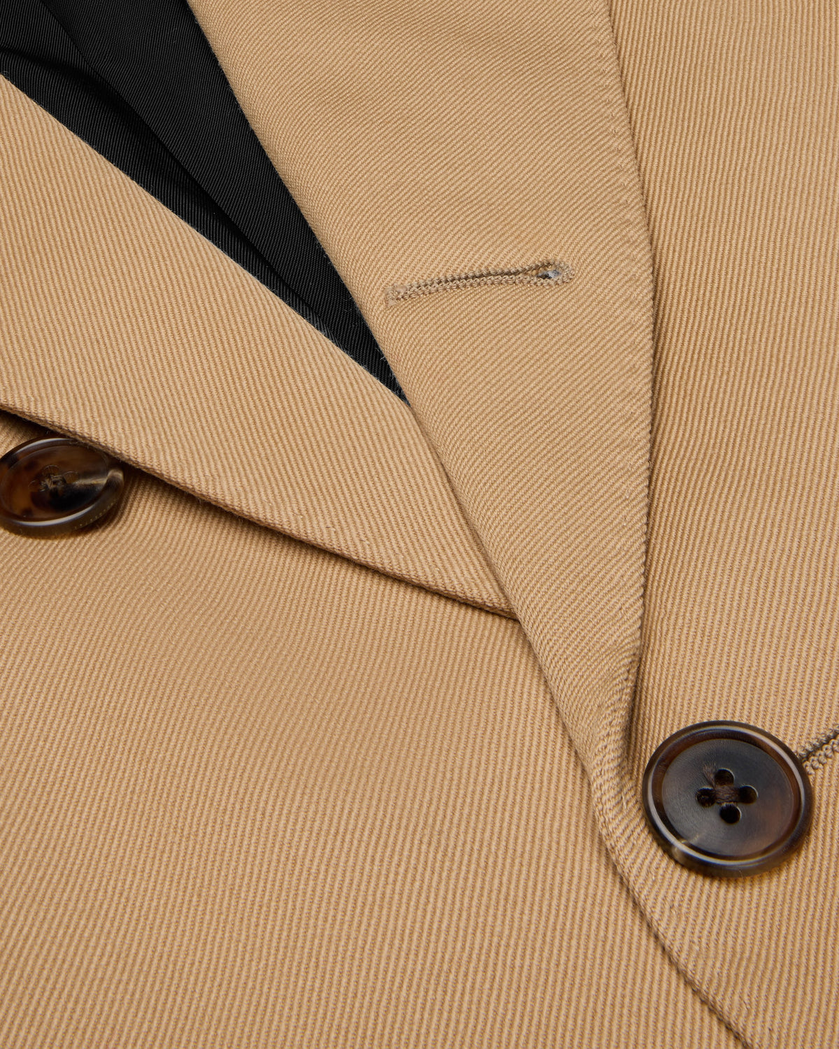 Veste colonne laine diagonale - Caramel