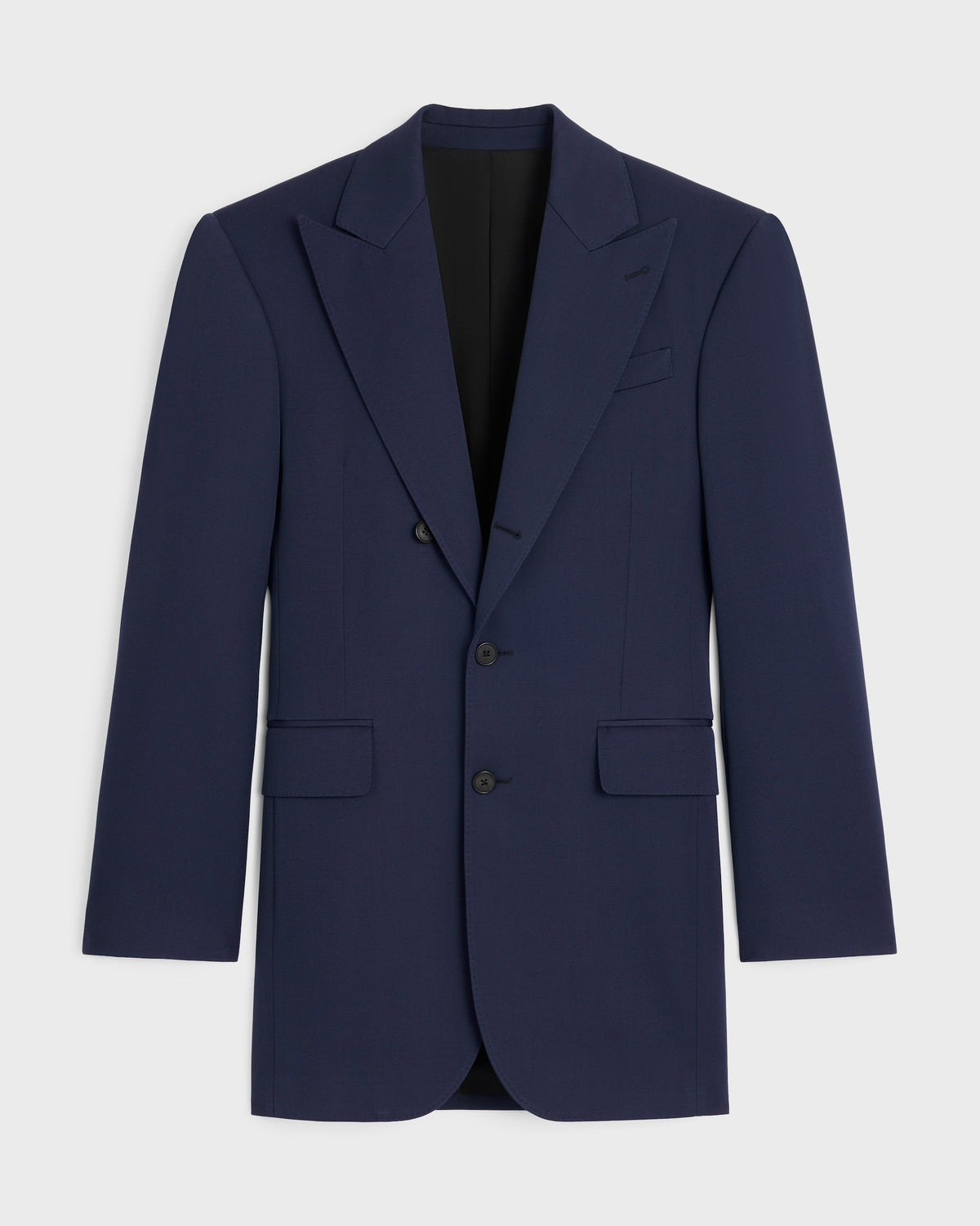 Veste colonne laine diagonale - Marine