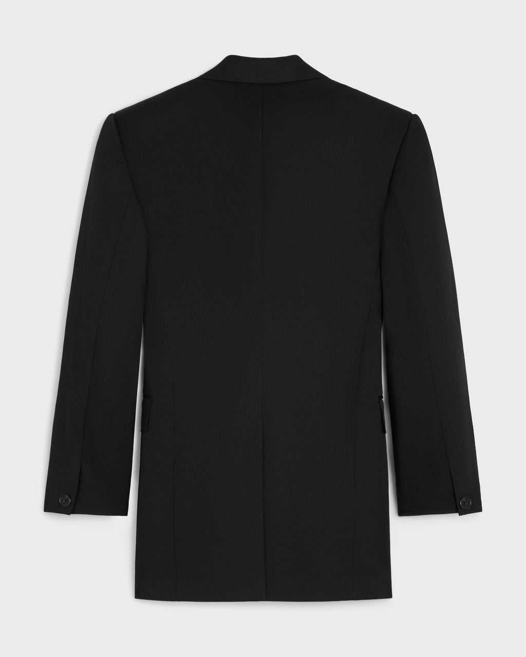 Veste colonne laine diagonale - Noir