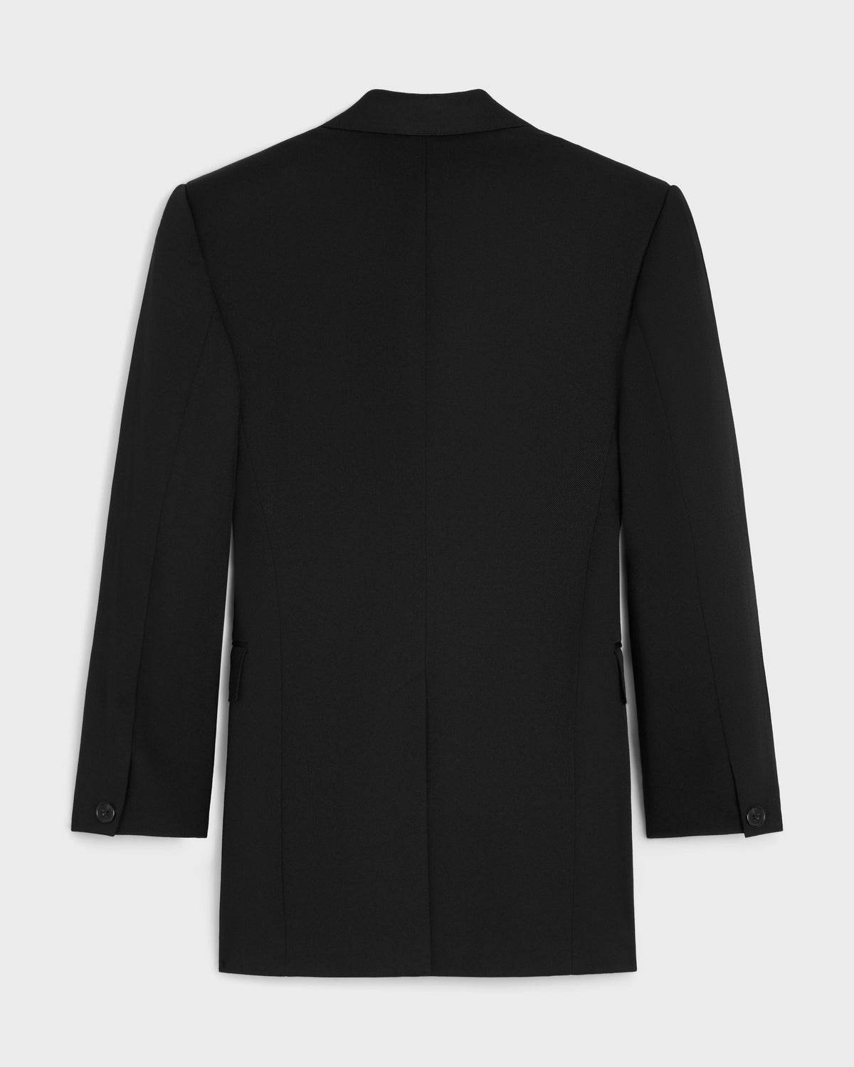 Veste colonne laine diagonale - Noir