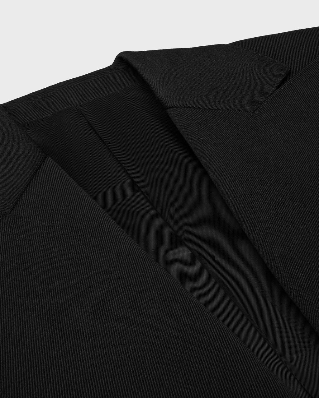 Veste colonne laine diagonale - Noir