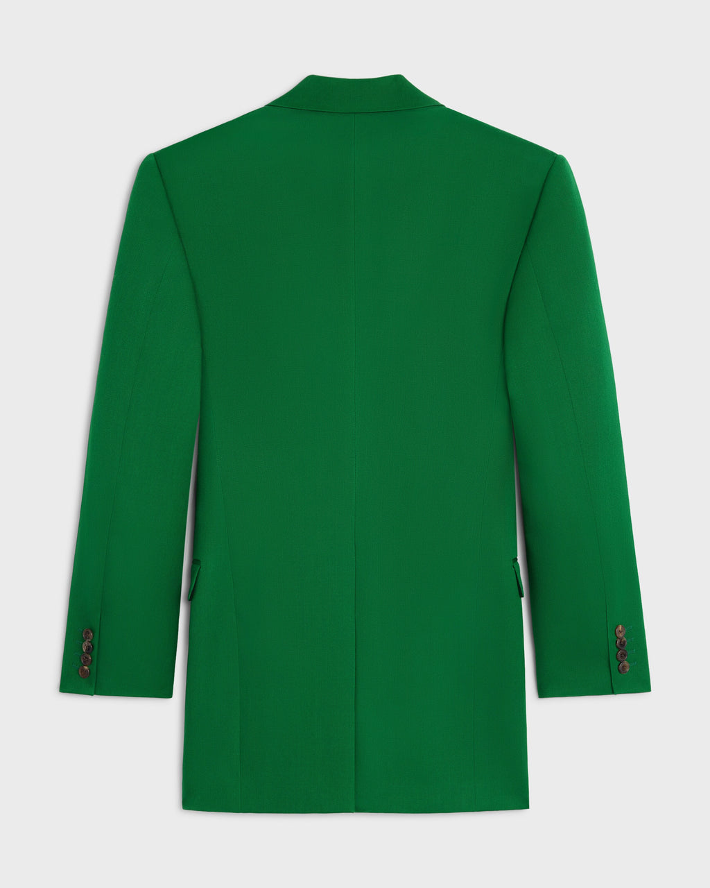 Veste colonne laine diagonale - Vert bouteille