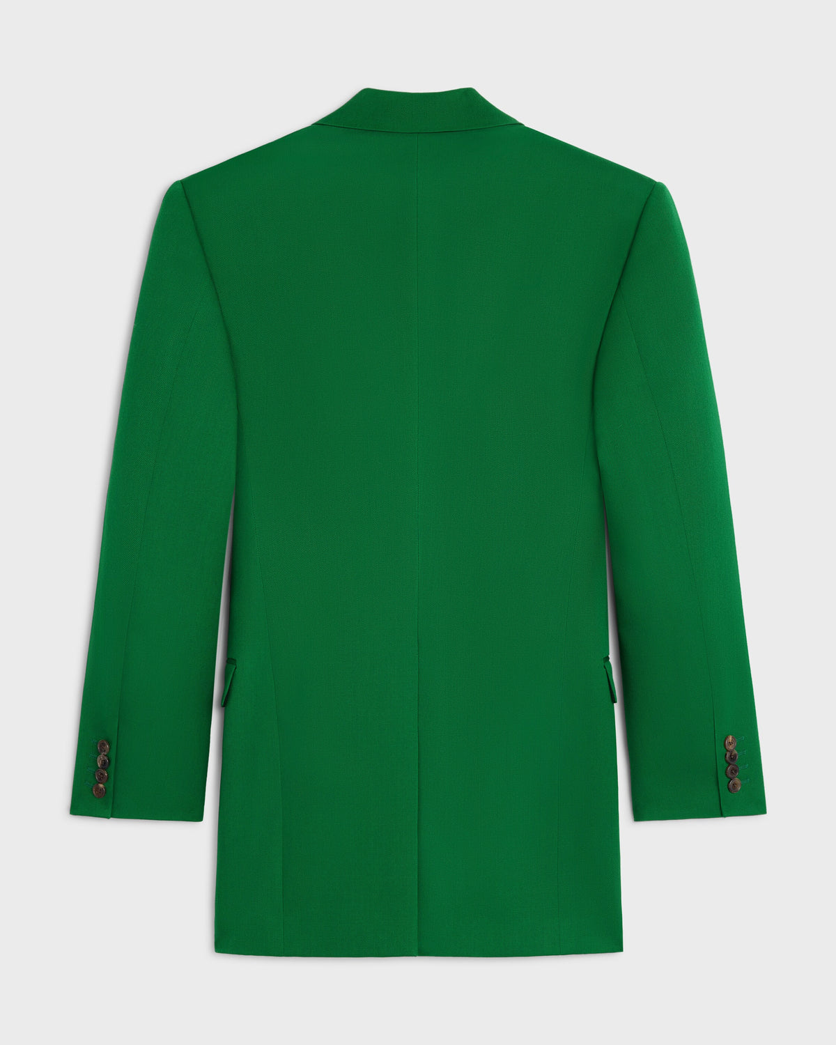 Veste colonne laine diagonale - Vert bouteille