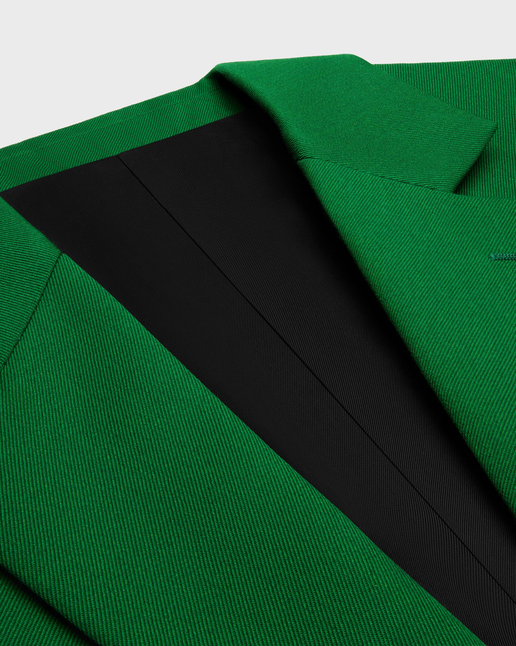 Veste colonne laine diagonale - Vert bouteille