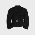 Veste basque laine diagonale - Noir