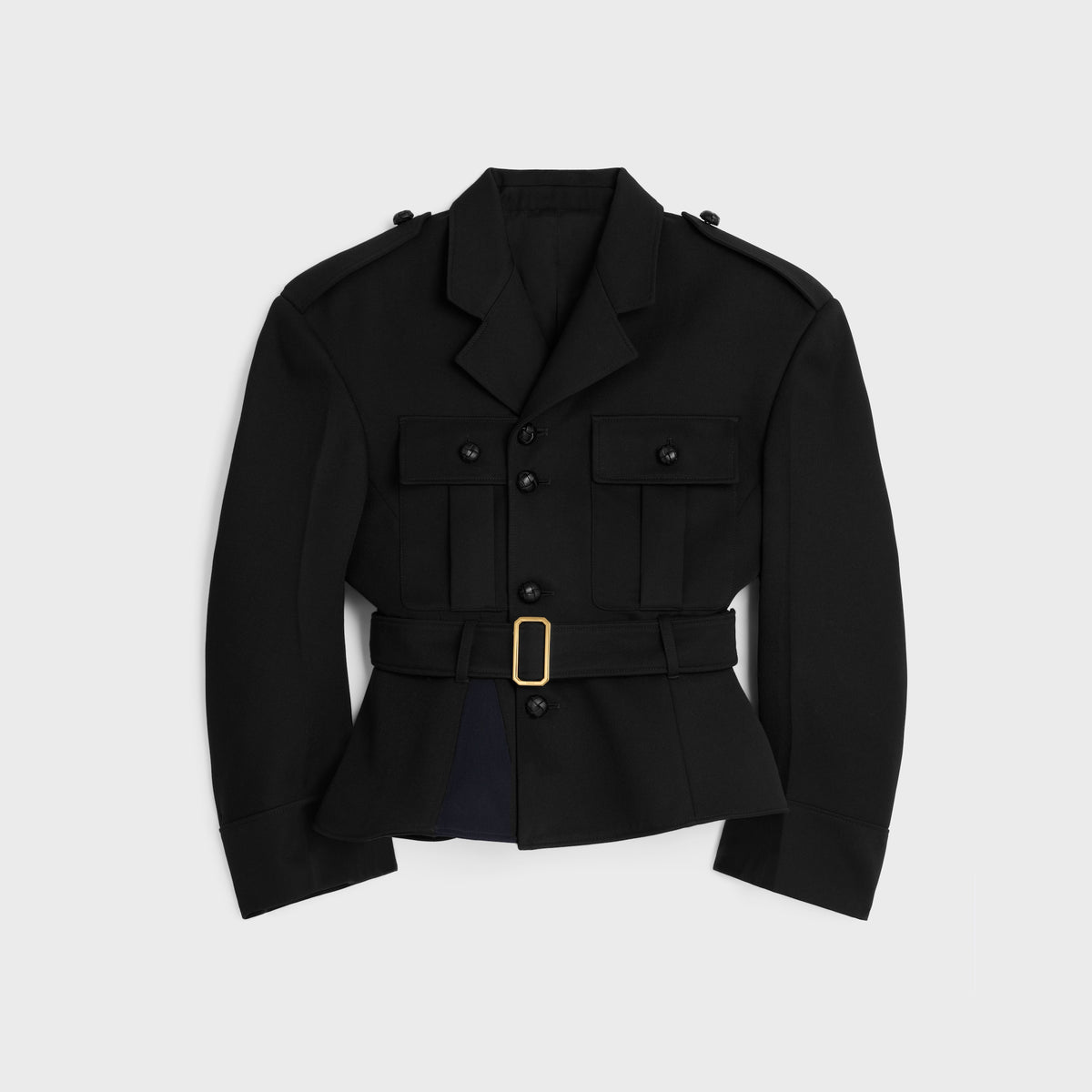 Veste basque laine diagonale - Noir