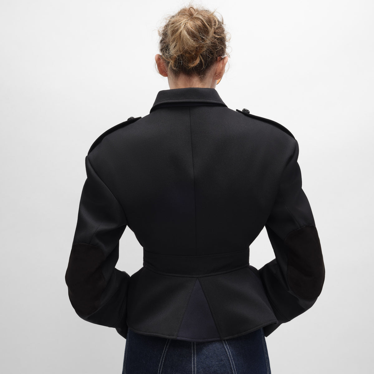 Veste basque laine diagonale - Noir