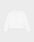 Veste matelassage fleurs - Blanc