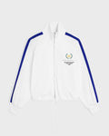 Veste tracksuit jersey double face - Blanc cassé / Bleu électrique