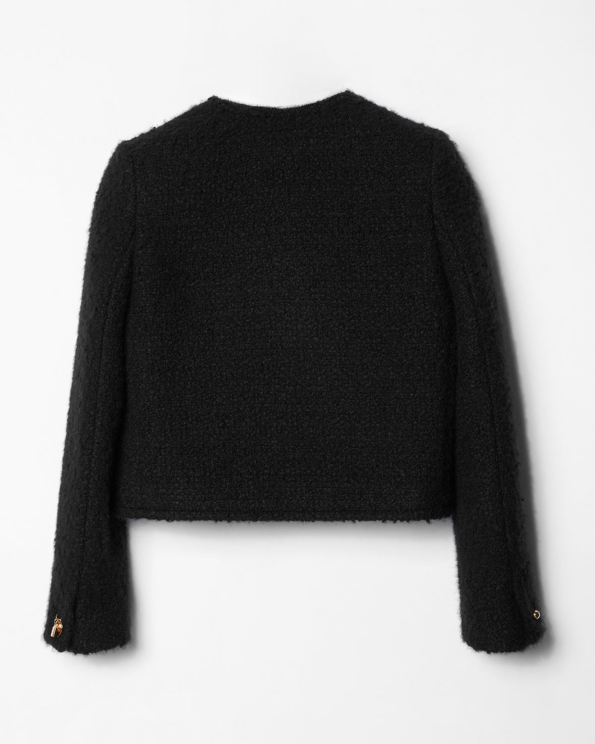 Veste icône natté cachemire laine - Noir