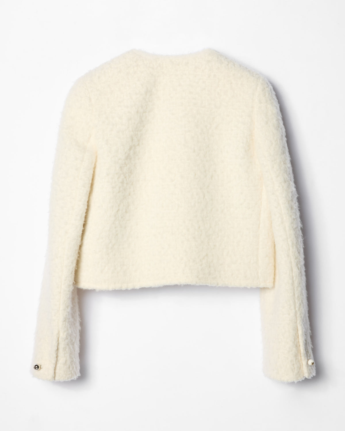 Veste icône natté cachemire laine - Blanc