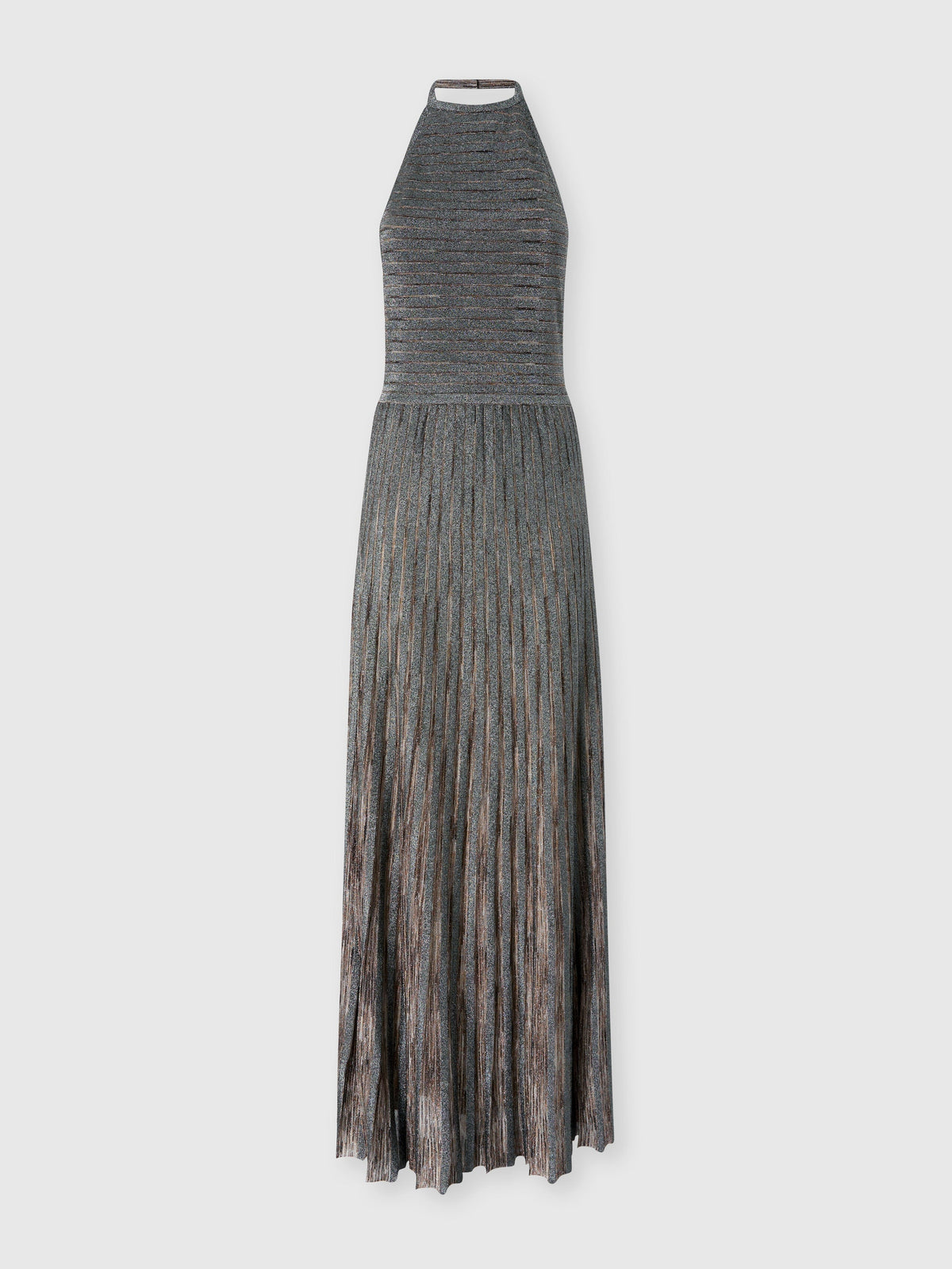 Robe longue en viscose lamé avec dos ouvert