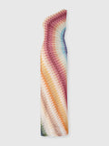 Robe longue asymétrique en viscose motif dentelle