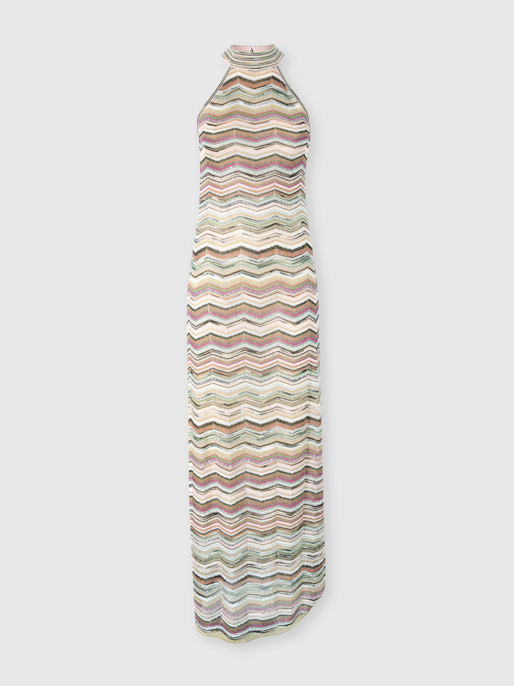 Robe longue avec encolure américaine et paillettes