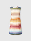 Mini-robe sans manches en viscose dégradée