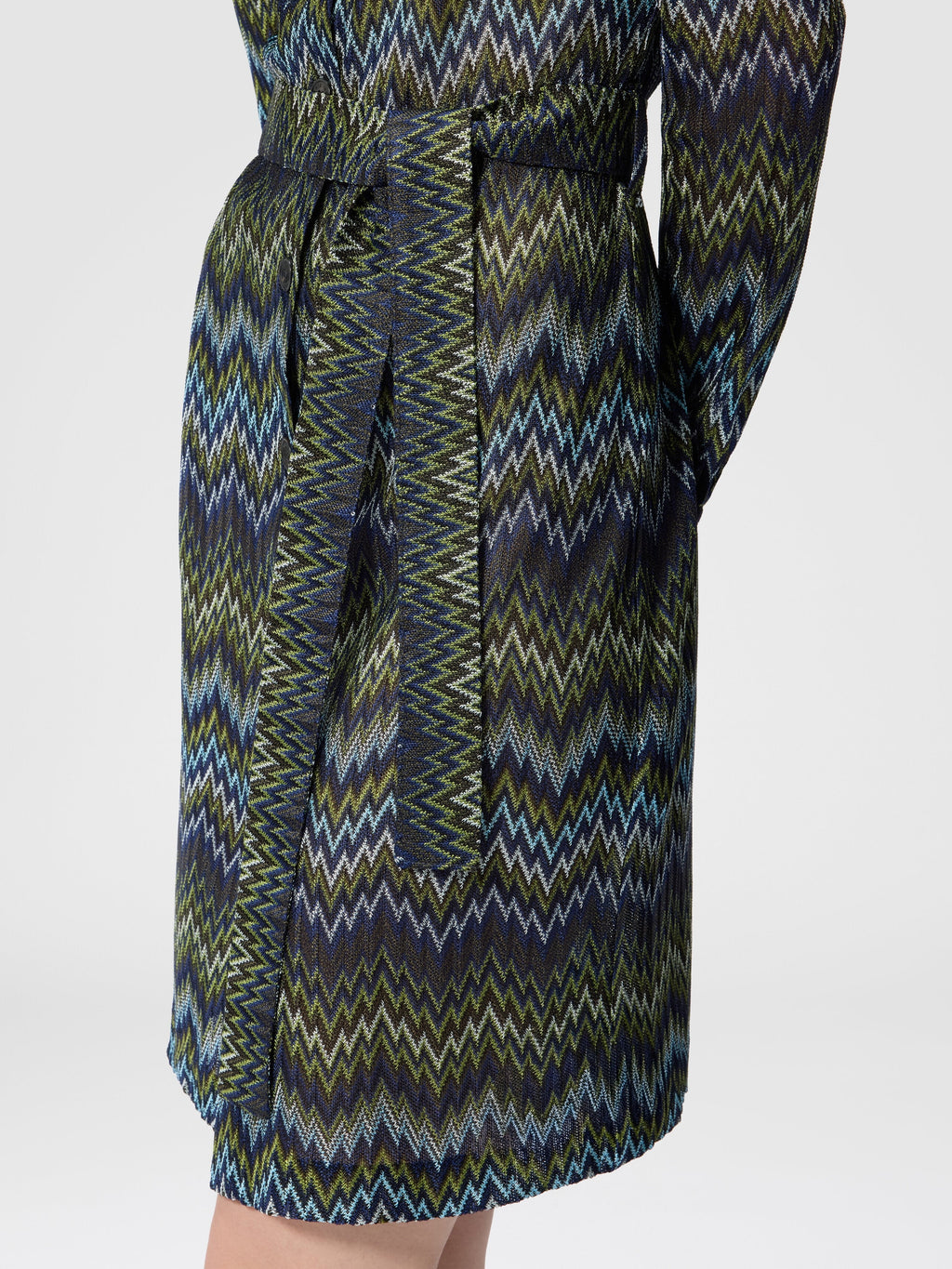 Robe chemisier midi en viscose - Multicolore